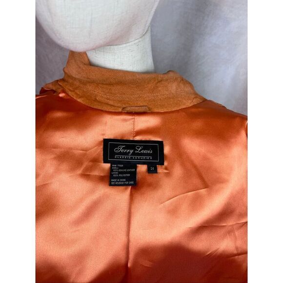 Vintage TERRY LEWIS Plus XL Classic Luxuries Women’s Leather SUEDE Pink Jacket - Picture 6 of 7